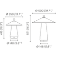 Load image into Gallery viewer, Asia LED Table Lamp - Diagram
