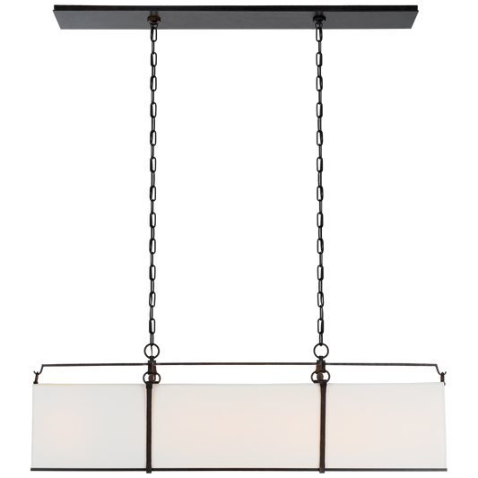 Aspen Large Linear Chandelier - Aged Iron Finish