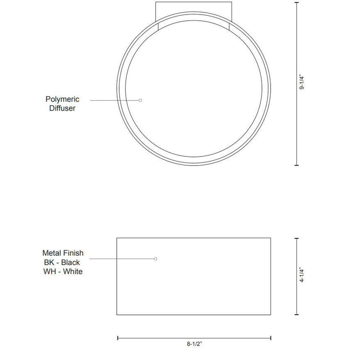 Astoria LED Outdoor Wall Sconce - Diagram