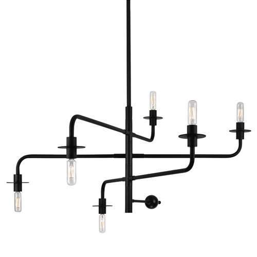 Atelier 6-Light Pendant - Satin Black
