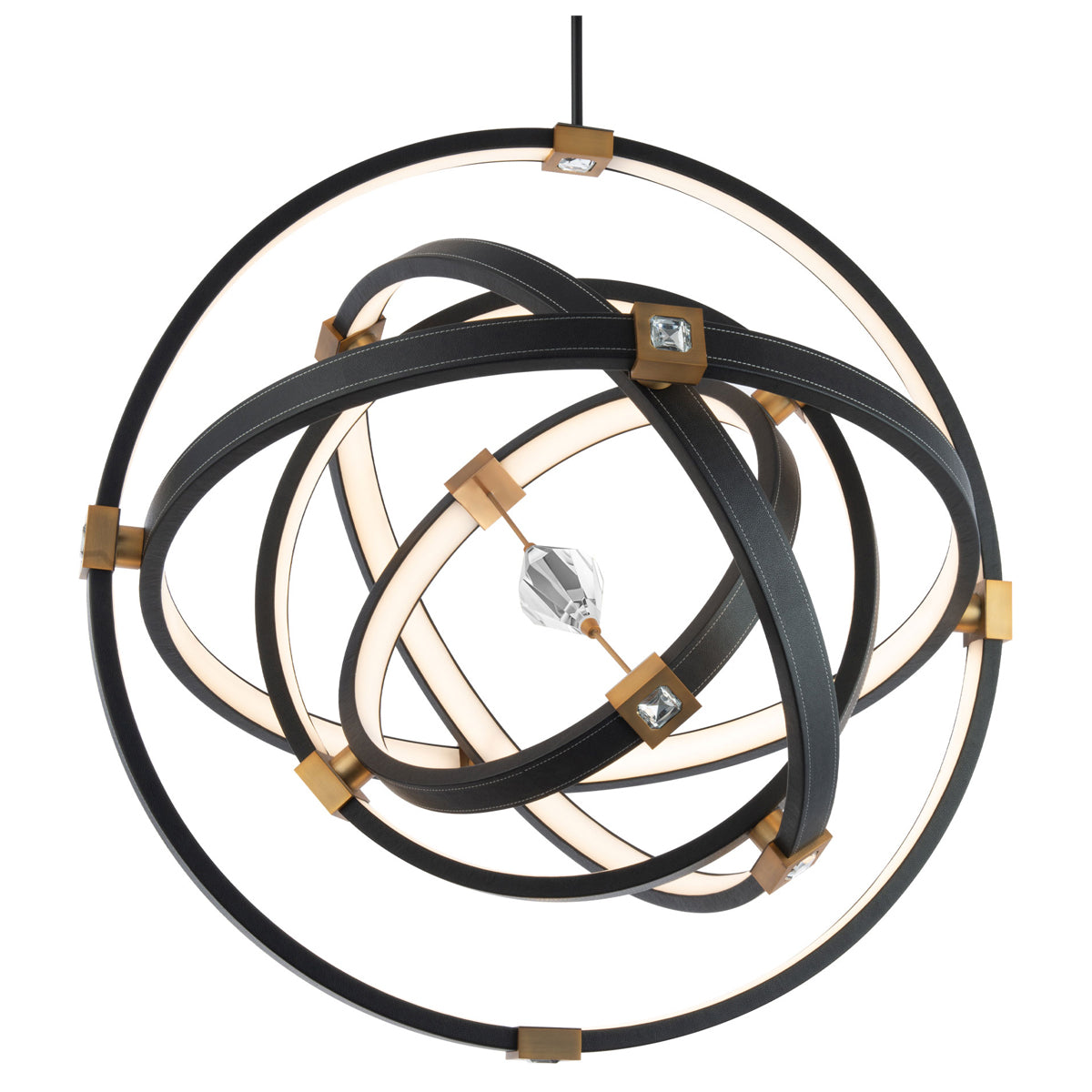 Atomic LED Pendant - Aged Brass Finish