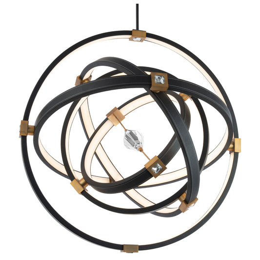 Atomic LED Pendant - Aged Brass Finish