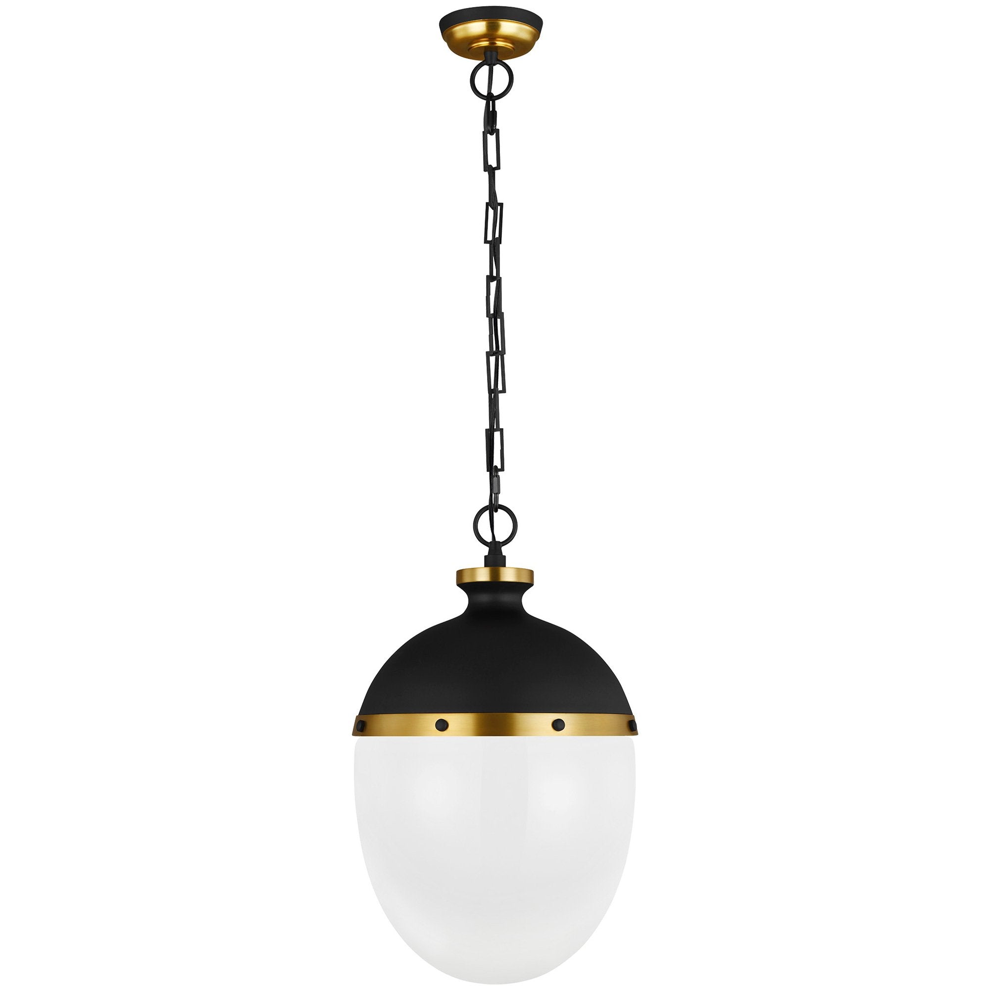 Aubry Pendant - Midnight Black/Burnished Brass Finish