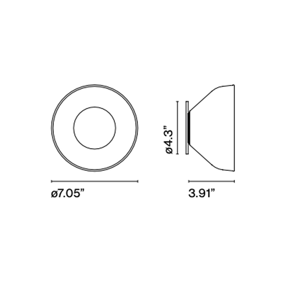 Aura LED Wall Sconce - Diagram