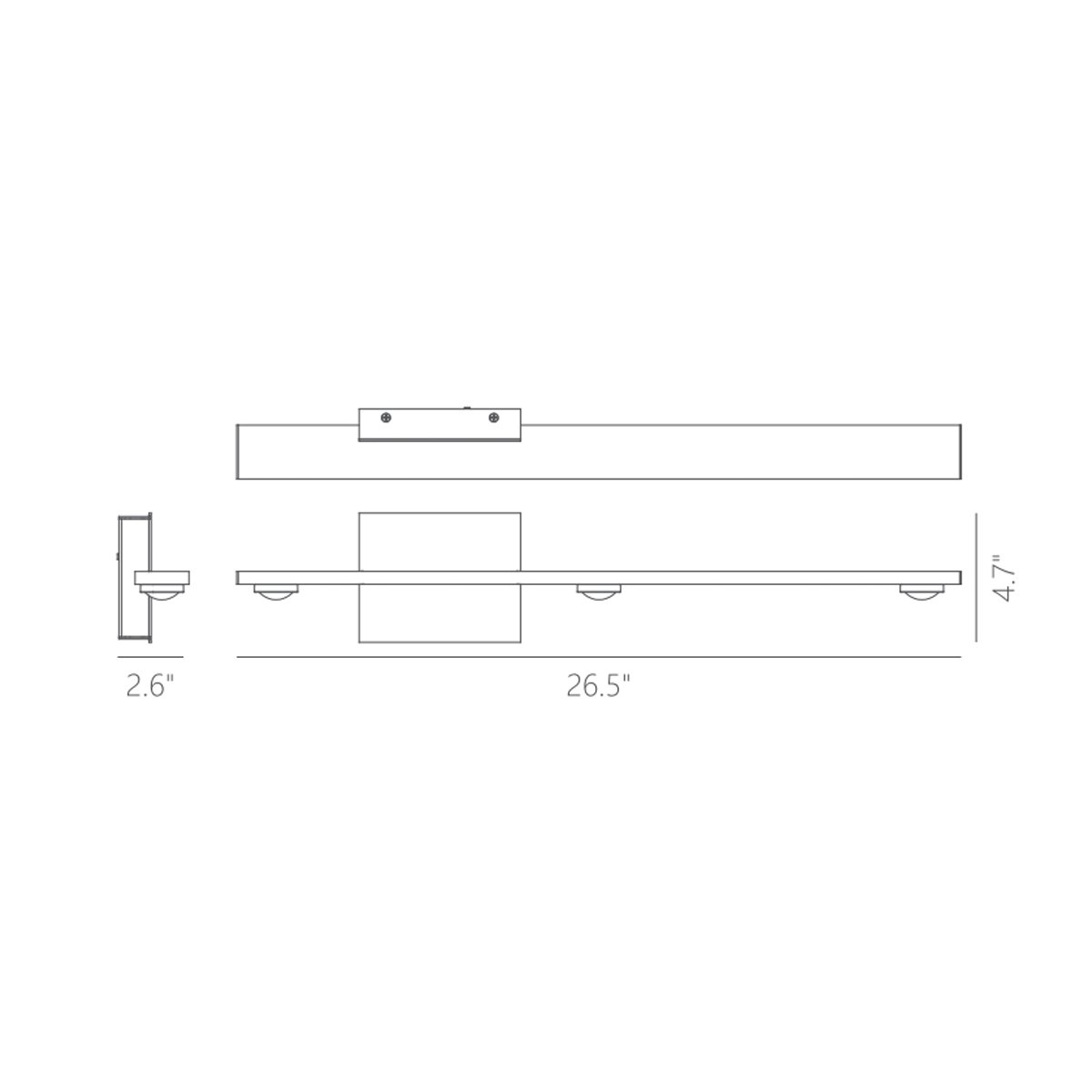 Aurora 26" 1-Light Wall Sconce - Diagram