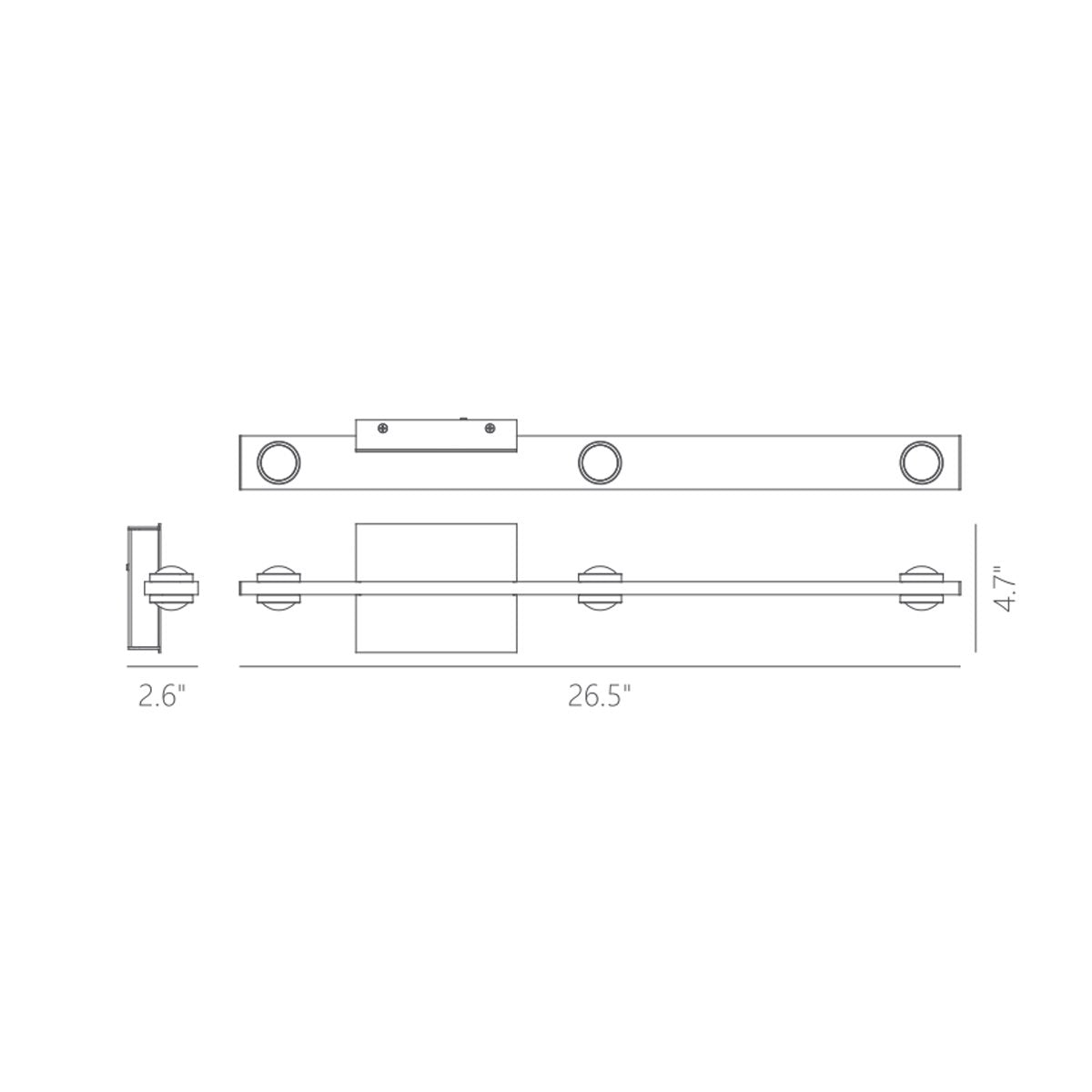 Aurora 26" 2-Light Wall Sconce - Diagram
