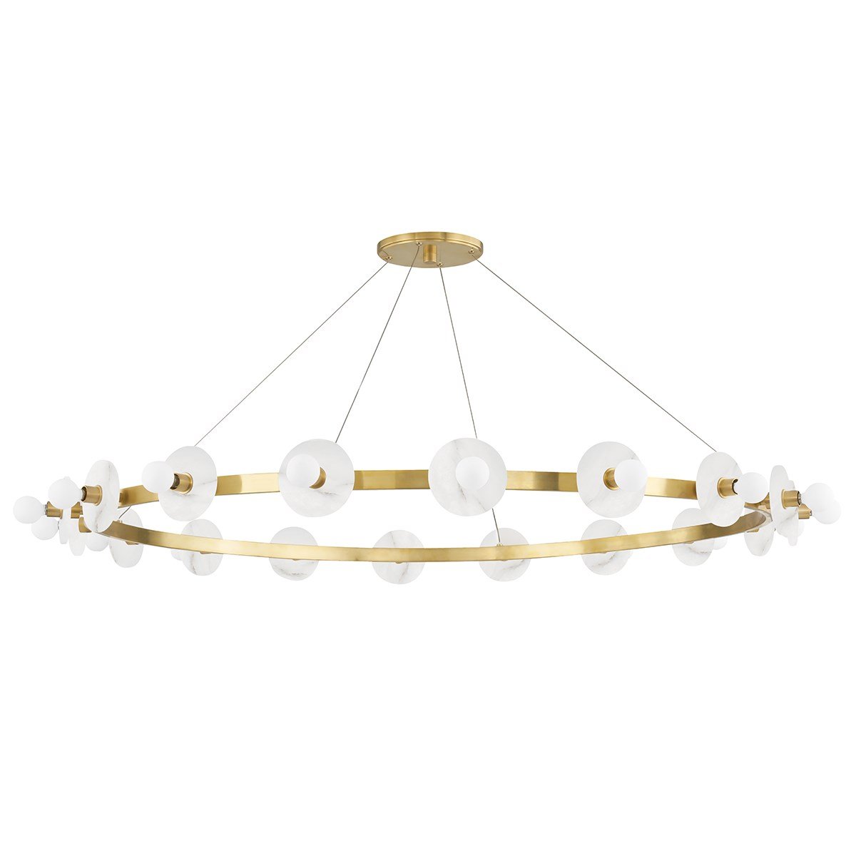 Austen Large Chandelier - Aged Brass Finish