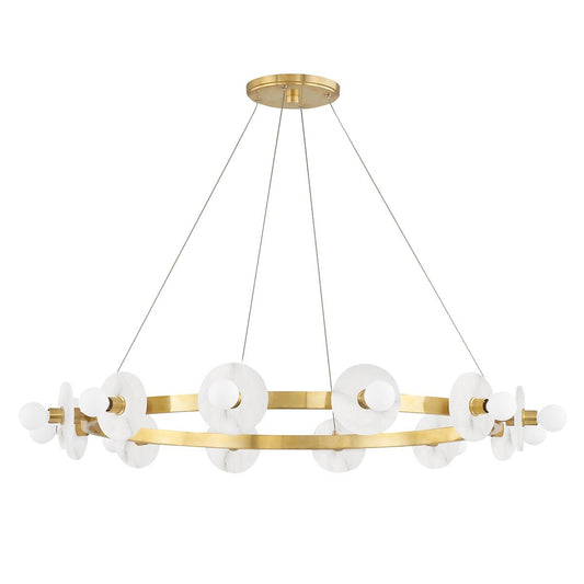 Austen Small Chandelier - Aged Brass Finish