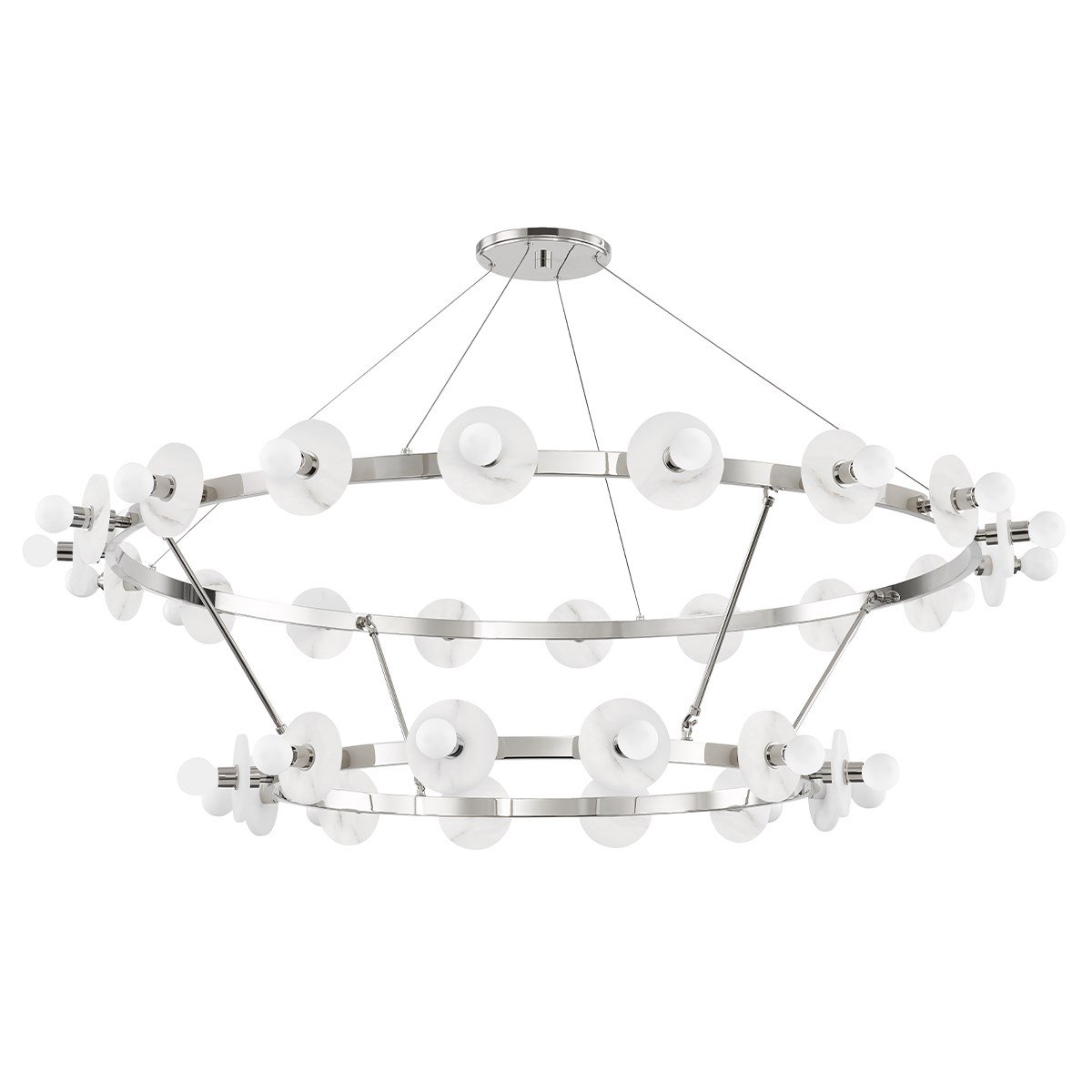 Austen Double Tier Chandelier - Polished Nickel Finish