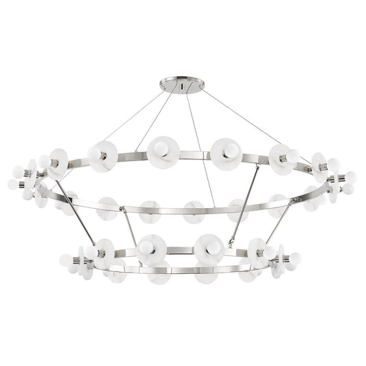 Austen Double Tier Chandelier - Polished Nickel Finish