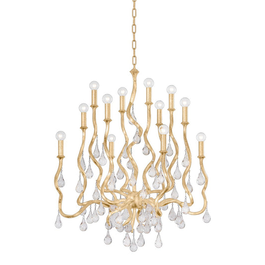 Aveline Chandelier - Gold Leaf