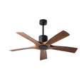 Load image into Gallery viewer, Aviator 54" Smart Ceiling Fan - Matte Black Finish with Distressed Koa Blades
