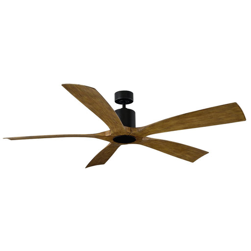 Aviator 70" Smart Ceiling Fan - Matte Black Finish with Distressed Koa Blades