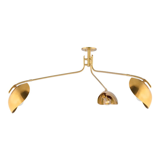 Avondale Semi-Flush Mount - Aged Brass