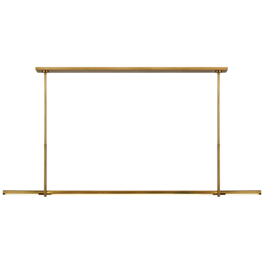 Axis Large Linear Pendant - Antique-Burnished Brass Finish