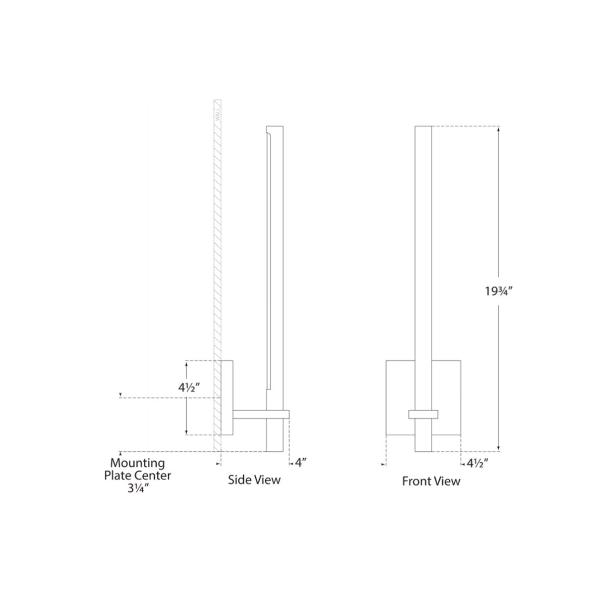 Axis Medium Sconce - Diagram