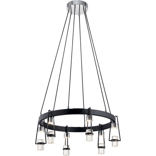 Ayse Chandelier - Matte Black & Chrome