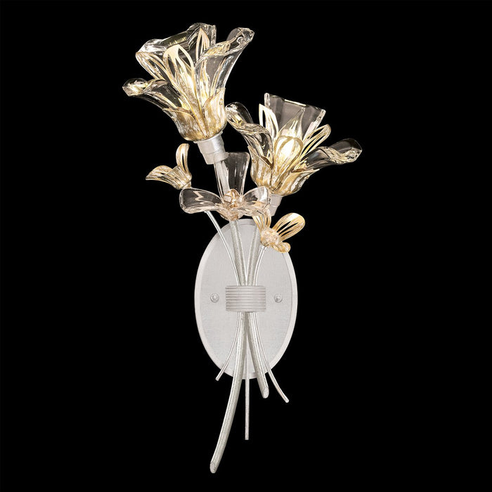 Azu Bouquet Wall Sconce - Silver Leaf Finish