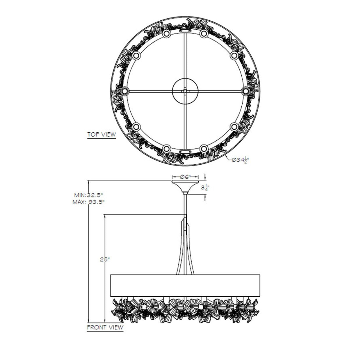 Azu Chandelier - Diagram