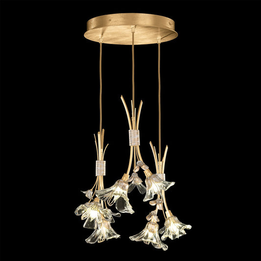 Azu Multi Light Pendant - Gold Leaf Finish