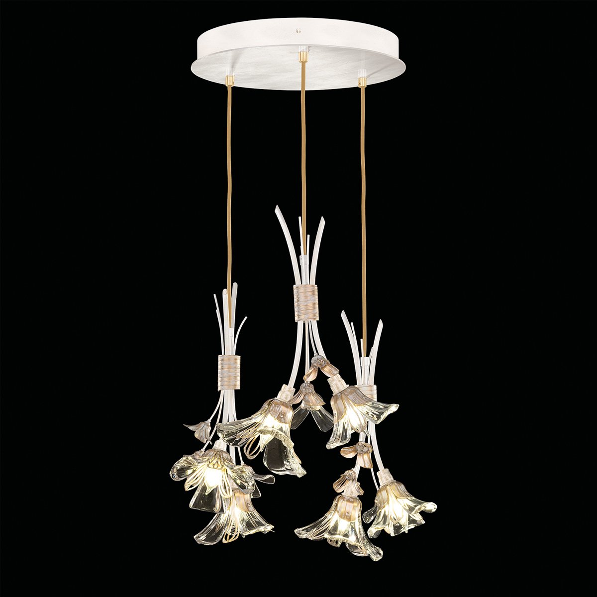 Azu Multi Light Pendant - Silver Leaf Finish