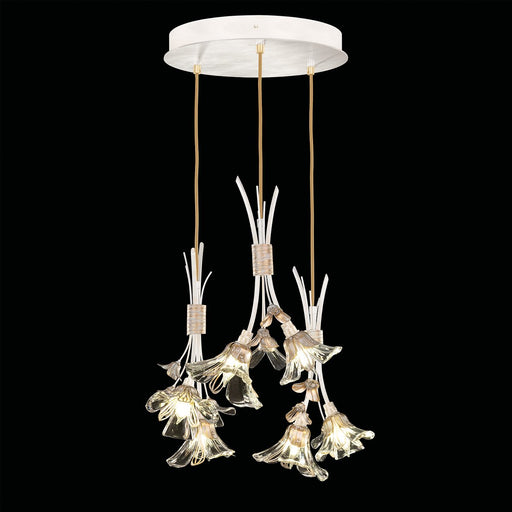 Azu Multi Light Pendant - Silver Leaf Finish