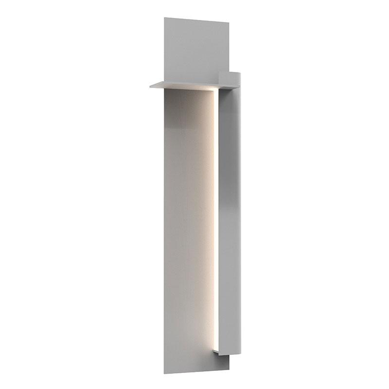 Backgate 30" LED Outdoor Wall Light - Textured Gray Finish / Right Side