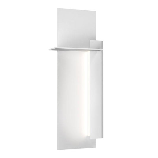 Backgate 20" LED Outdoor Wall Light - Textured White Finish / Right Side