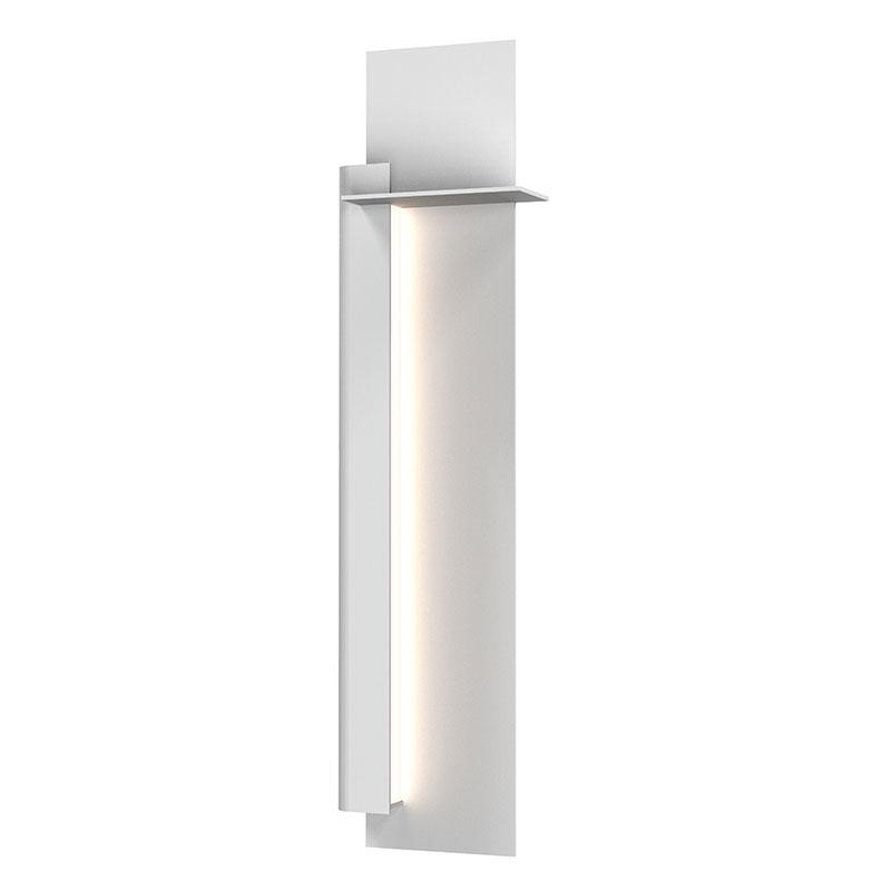 Backgate 30" LED Outdoor Wall Light - Textured White Finish / Left Side