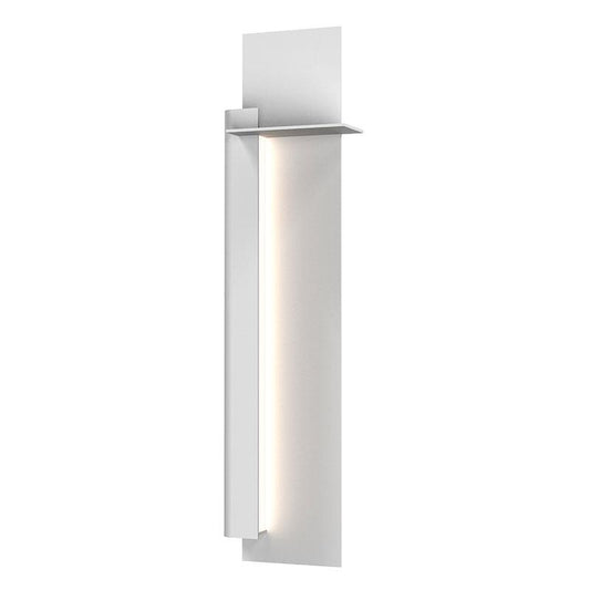 Backgate 30" LED Outdoor Wall Light - Textured White Finish / Left Side