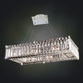 Load image into Gallery viewer, Baguette 22" Rectangular Chandelier - Chrome
