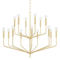 Load image into Gallery viewer, Bailey Large Chandelier - Aged Brass Finish
