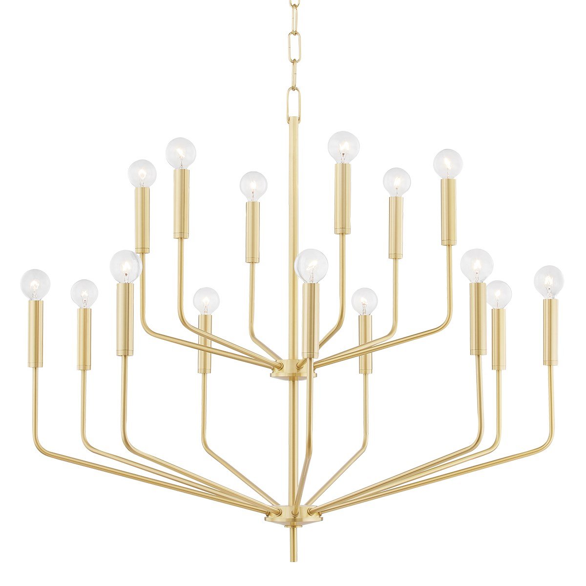 Bailey Large Chandelier - Aged Brass Finish