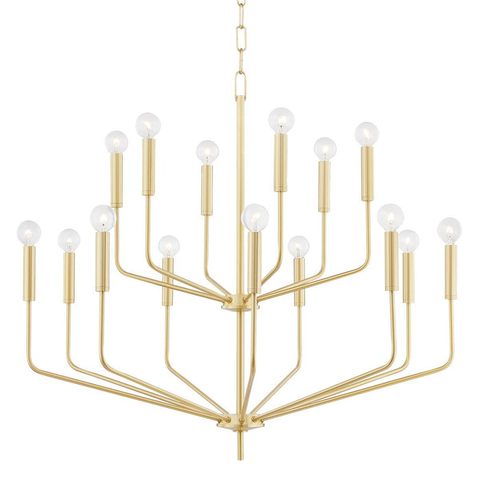 Bailey Large Chandelier - Aged Brass Finish