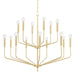 Bailey Large Chandelier - Aged Brass Finish