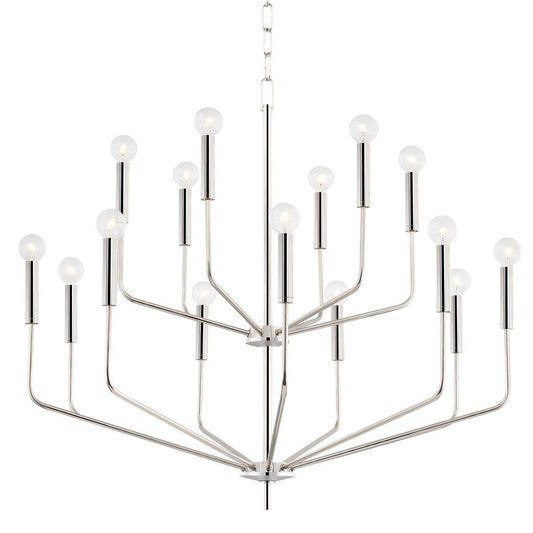 Bailey Large Chandelier - Polished Nickel Finish