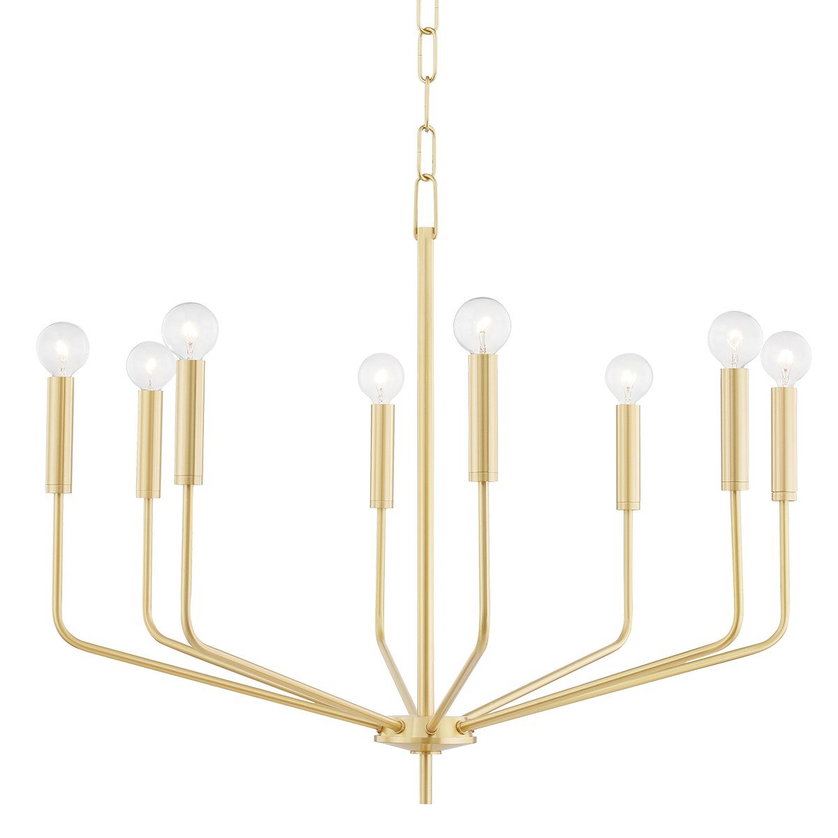 Bailey Medium Chandelier - Aged Brass Finish