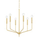 Bailey Small Chandelier - Aged Brass Finish