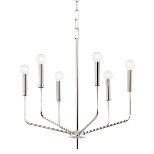 Bailey Small Chandelier - Polished Nickel Finish