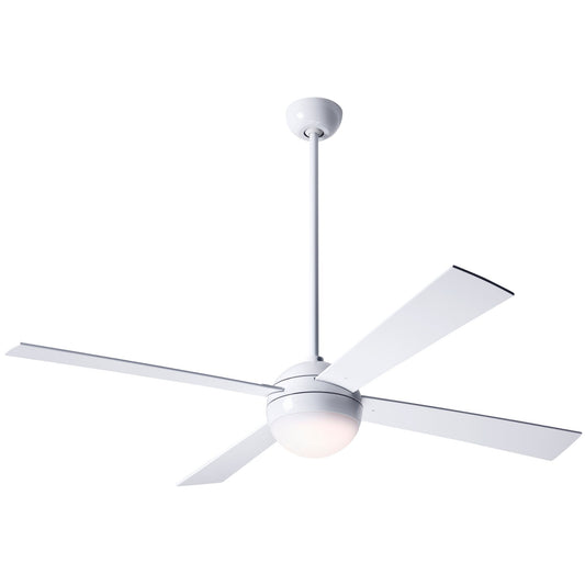 Ball Ceiling Fan 52" - White (LED Light)