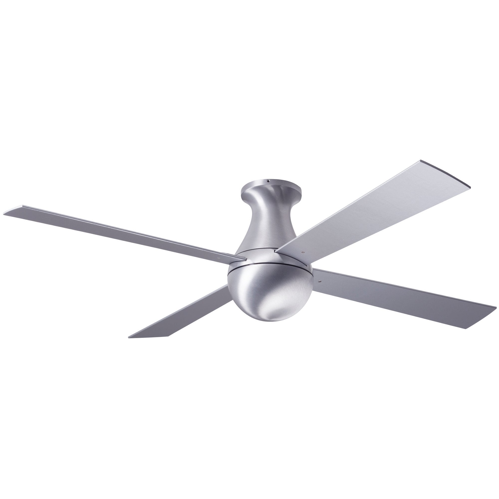 Ball Ceiling Flush Fan 52" - Brushed Aluminum (No Light)