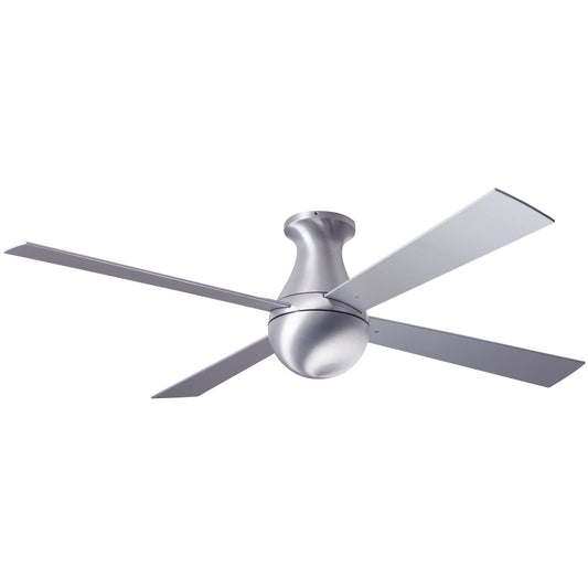 Ball Ceiling Flush Fan 52" - Brushed Aluminum (No Light)