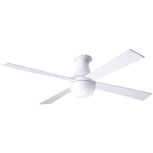 Ball Flush Ceiling Fan 42" - White (No Light)
