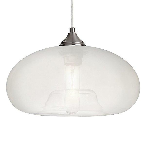 Bana Mini Pendant Light - Satin Nickel Finish Frost Glass Cord Option