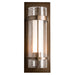 Banded Seeded Glass Outdoor Wall Sconce - Coastal Bronze Finish