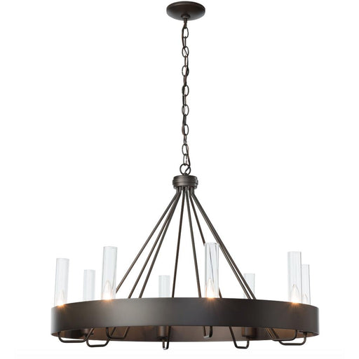 Banded Ring Chandelier - Dark Smoke/Clear Glass