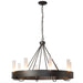 Banded Ring Chandelier - Dark Smoke/Frosted Glass
