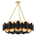 Load image into Gallery viewer, Bank Chandelier - Gold Leaf/Black Finish
