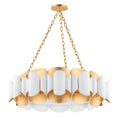 Load image into Gallery viewer, Bank Chandelier - Gold Leaf/White Finish
