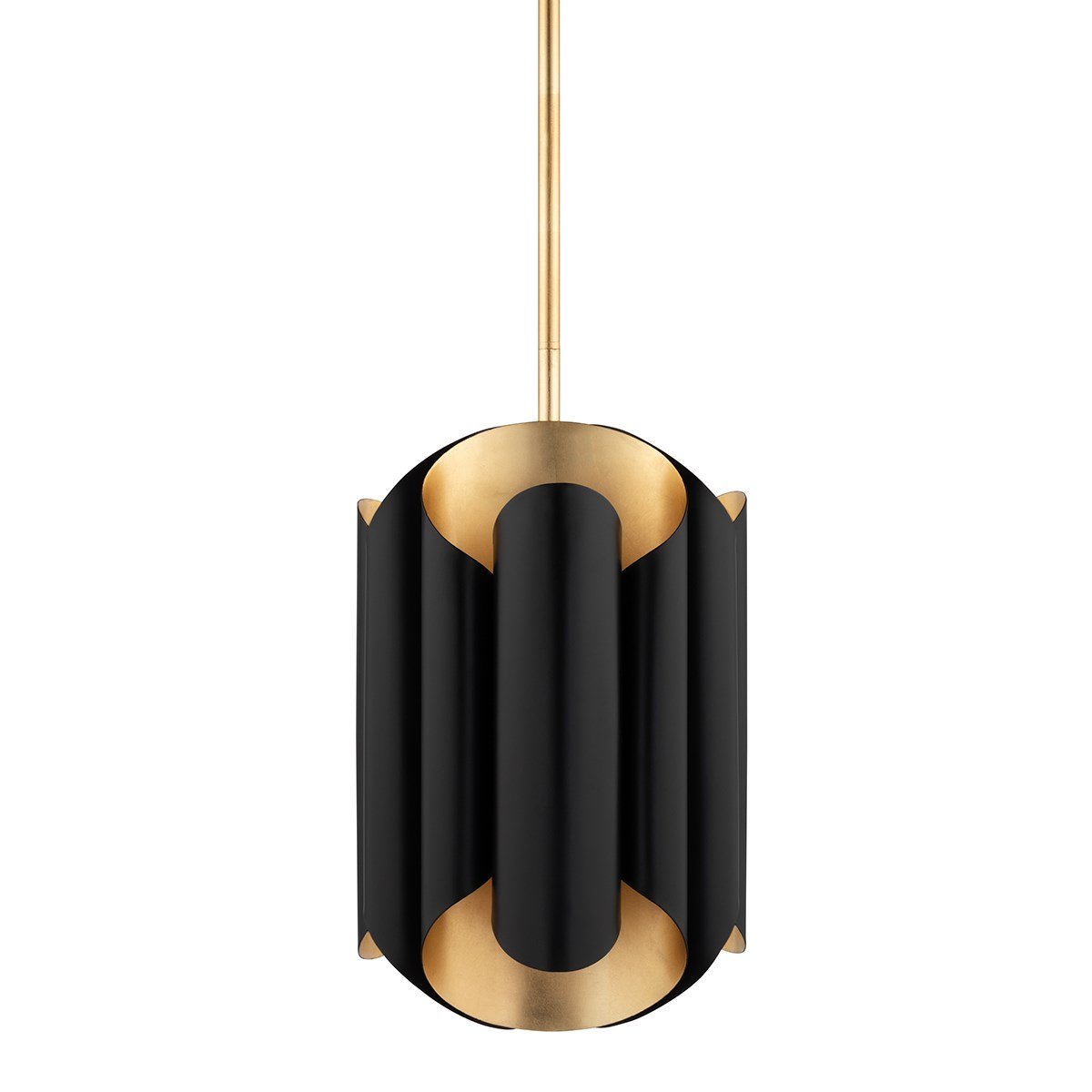 Bank Pendant - Gold Leaf/Black Finish